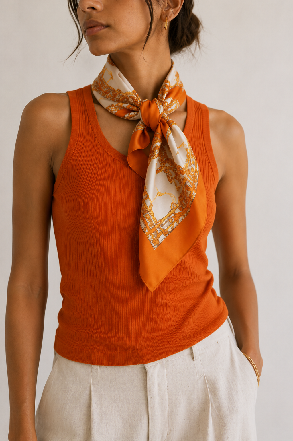 Foulard Louise – Soleil Corail