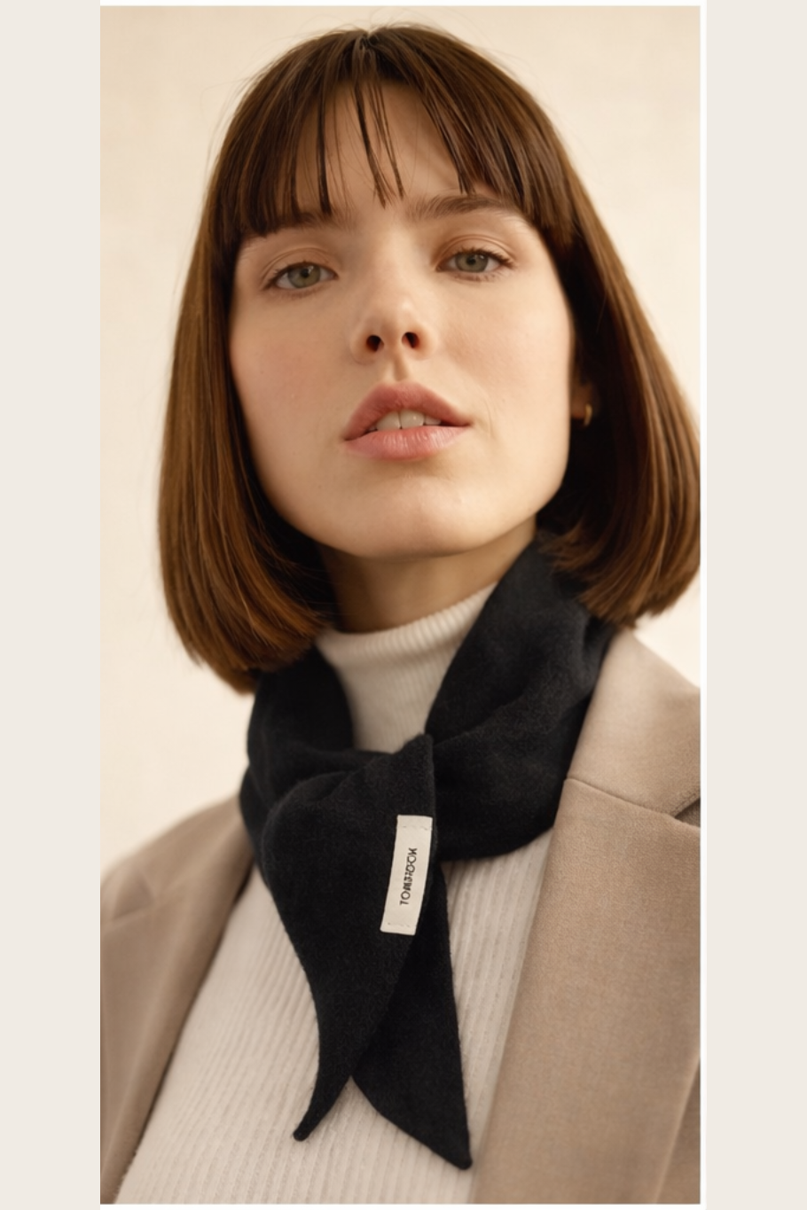 Écharpe Camille – Noir Intense