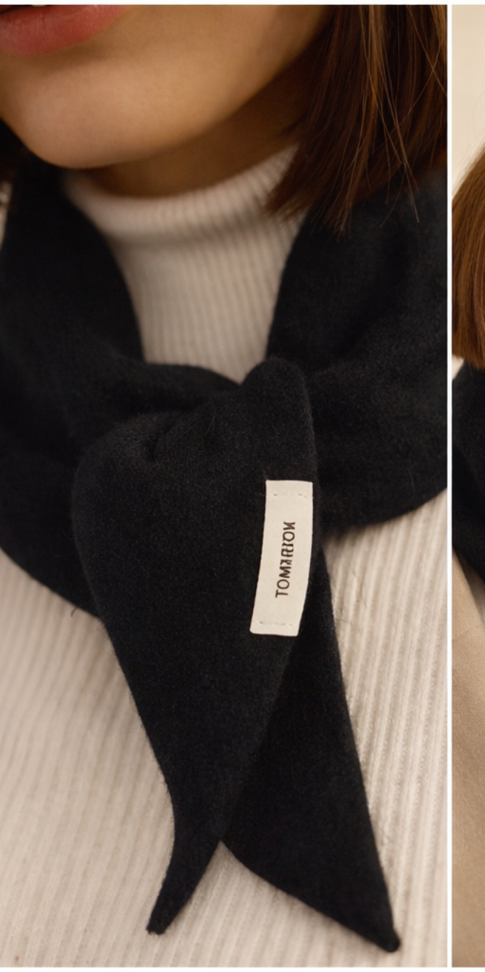 Écharpe Camille – Noir Intense