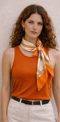 Foulard Louise – Soleil Corail
