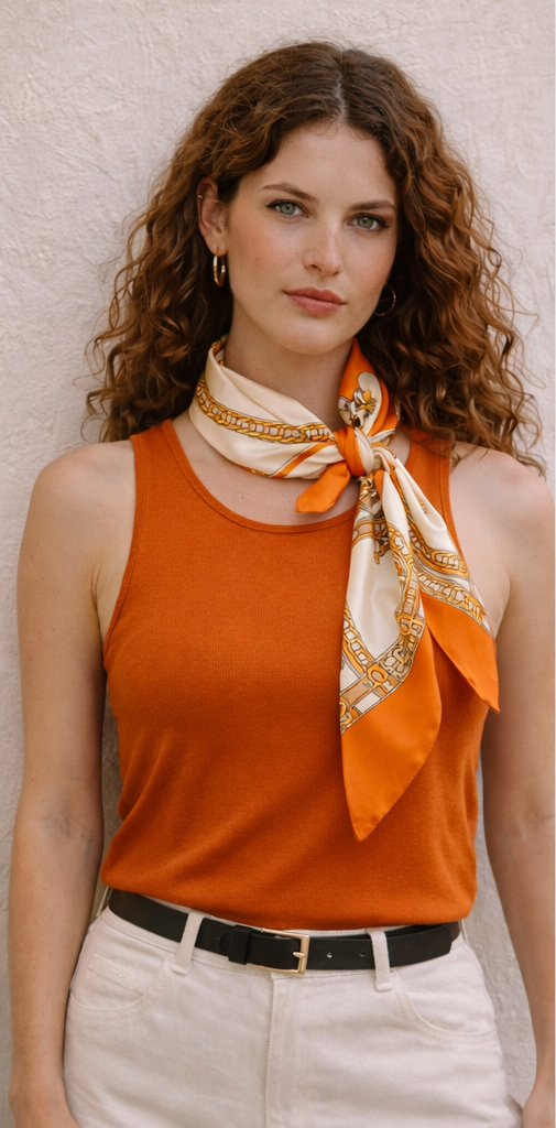 Foulard Louise – Soleil Corail