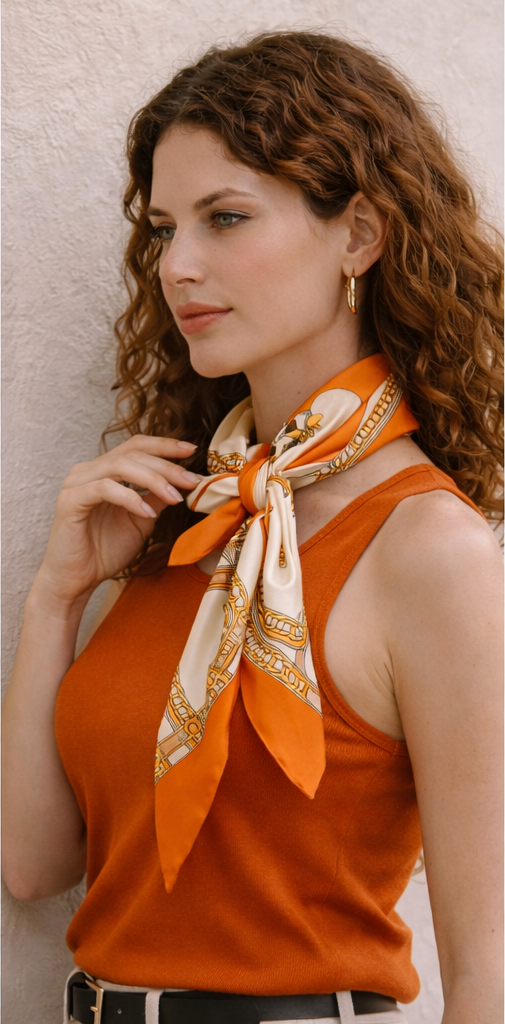 Foulard Louise – Soleil Corail