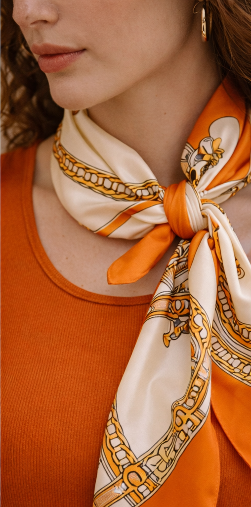 Foulard Louise – Soleil Corail